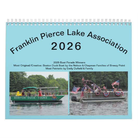 2026 Franklin Pierce Lake Kalender (Hoes)