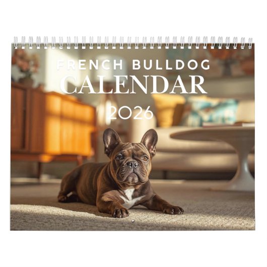 2026 Franse Bulldog Kalender | 12 Maanden (Hoes)