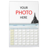 2026 Franse vlag & Eiffel Gelukkig Nieuwjaar, Fran Kalender (Jan 2026)