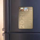 2026 Full Year Calendar Brown Personalised Photo Magneet
