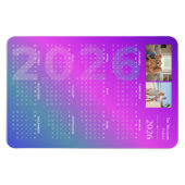 2026 Full Year Calendar Personalized Photos Magneet (Horizontaal)