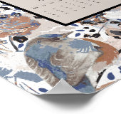 2026 Full Year Floral Bluebird Calendar Poster (Hoek)