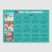 2026 Fun Colorful Calendar Photo Collage Magnet (Voorkant)