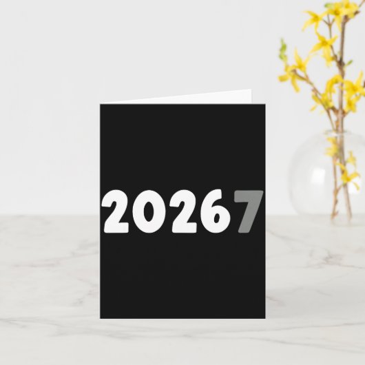 2026 Funny 67 Meme New Year  Kaart (Gele Bloem)