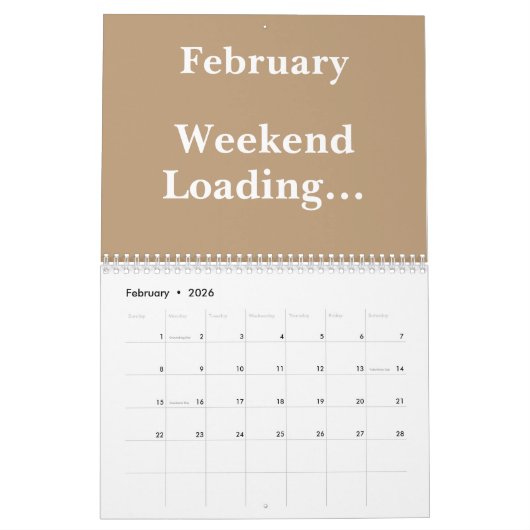 2026 Funny Office Countdown to Weekend Kalender (Feb 2026)