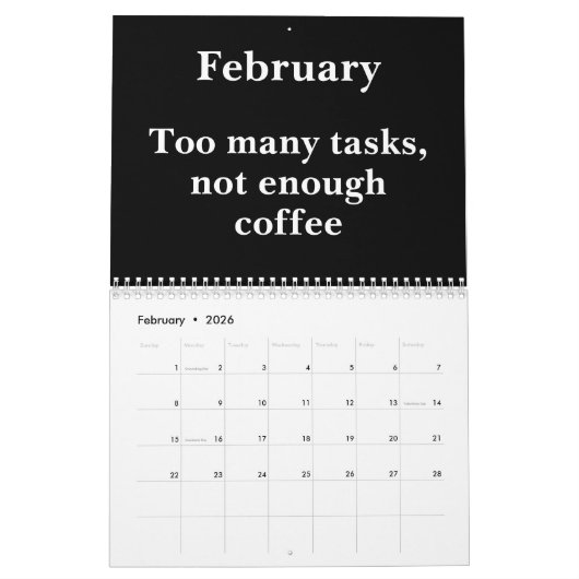 2026 Funny Office Desk Wall Calendar Kalender (Feb 2026)