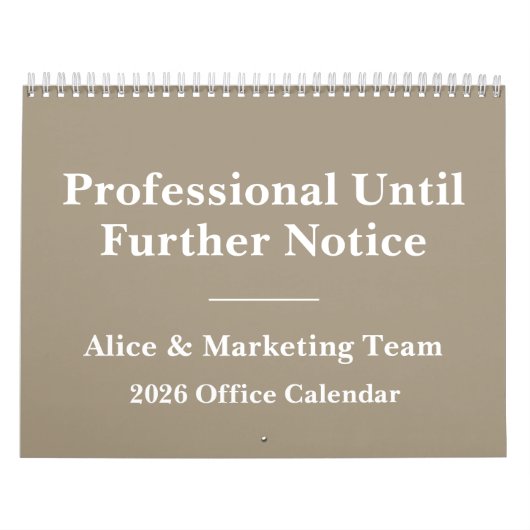 2026 Funny Office Minimalist Humor Kalender (Hoes)