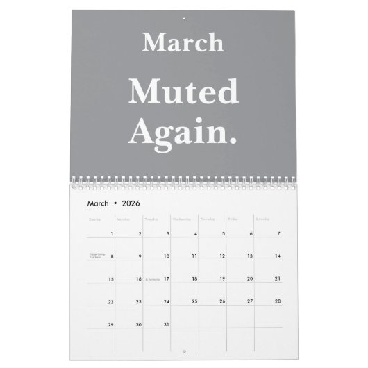 2026 Funny Office Remote Work Humor Kalender (Mar 2026)