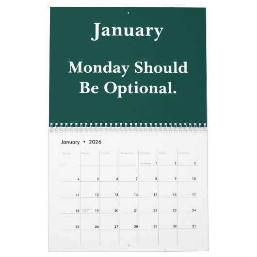 2026 Funny Office Sarcastic Quotes Kalender (Jan 2026)