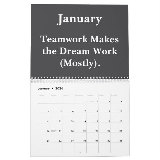 2026 Funny Office Team Life Humor Kalender (Jan 2026)