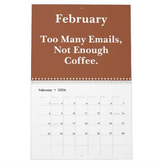 2026 Funny Office Year-Round Laughs Kalender (Feb 2026)