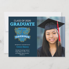 2026 FVHS Graduation Announcement w/ Photo (Dark) Aankondiging
