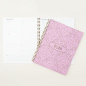 2026 Gebrandschilderde Roos: Gouden Roos op Roze Planner (Display)