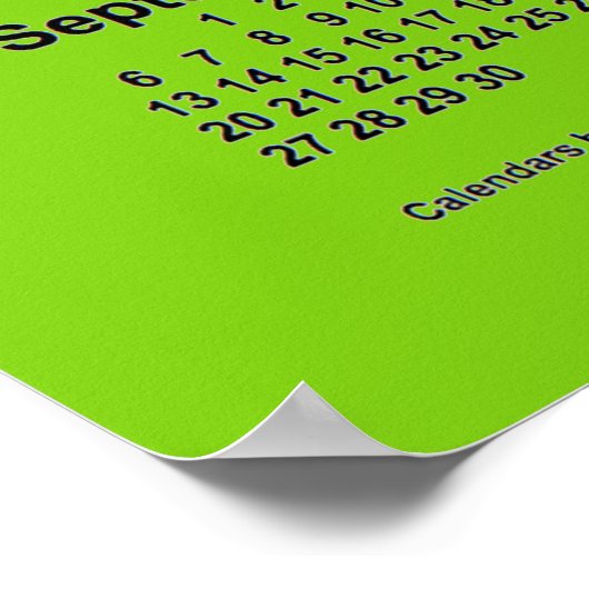 2026 Geel Groen Kalender van Janz Print (Hoek)