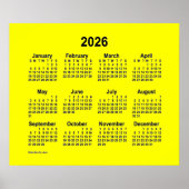 2026 Gele kalender door Janz Print (Voorkant)