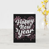 2026 Gelukkig Nieuwjaar Avond Feest Vuurwerk Manne Kaart (Gele Bloem)