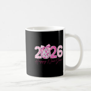 2026 Gelukkig Nieuwjaar Boog Patch Disco Bal Koffiemok
