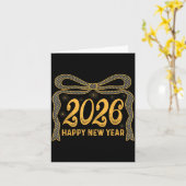 2026 Gelukkig Nieuwjaar Boog Vuurwerk Viering Desi Kaart (Gele Bloem)