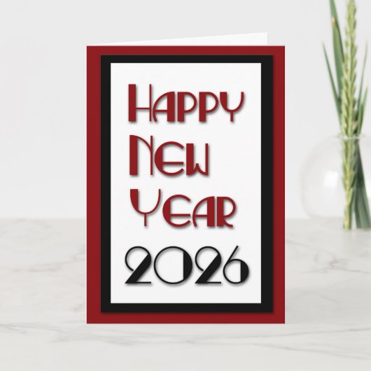 2026 Gelukkig Nieuwjaar Feestdagen Kaart (Voorkant)