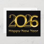 2026 Gelukkig Nieuwjaar Feestdagenkaart (Voorkant / Achterkant)