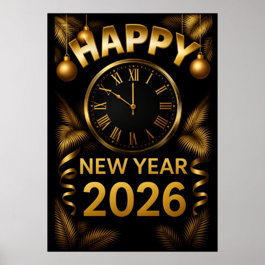"2026 Gelukkig Nieuwjaar" Poster (Voorkant)