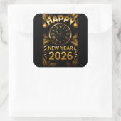"2026 Gelukkig Nieuwjaar" Vierkante Sticker (Tas)