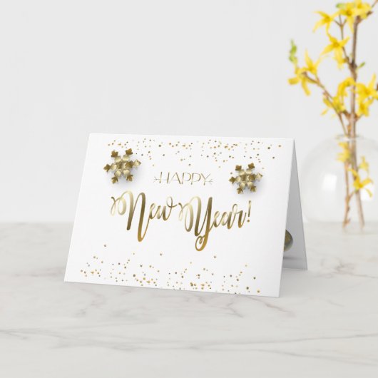 2026 Gelukkig Nieuwjaar! wintervakantie Kaart (Gele Bloem)