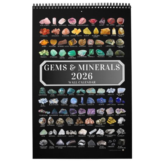 2026 Gem & Mineral Crystals Gemstones Geologist Kalender (Hoes)