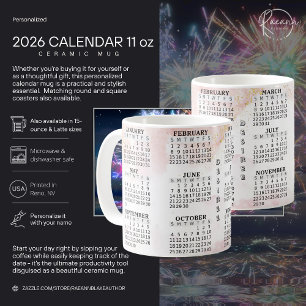 2026 Gepersonaliseerde 11oz Kalender Keramische Mo Koffiemok