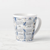 2026 Gepersonaliseerde 12 oz Kalender Latte Mok (Rechterhoek)