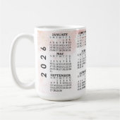 2026 Gepersonaliseerde 15 oz. kalender keramische  Koffiemok (Links)