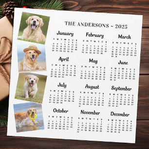 2026 Gepersonaliseerde Familie Hond Foto's Kalende
