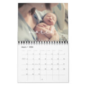 2026 Gepersonaliseerde familie multi foto Kalender (Mar 2026)
