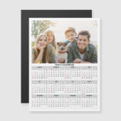 2026 Gepersonaliseerde Fotokalender Magneet (Voorkant / Achterkant)