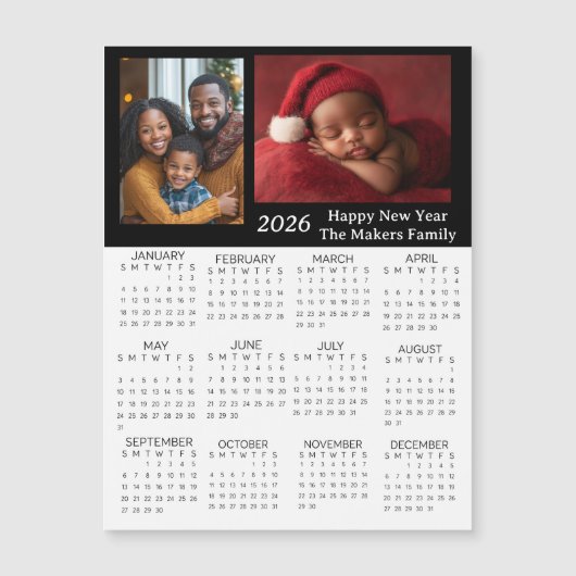 2026 Gepersonaliseerde foto's Mini Kalender (Voorkant)