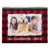 2026 Gepersonaliseerde Hond Pet Foto's Red Buffalo Kalender (Hoes)