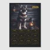 2026 German Shepherd Calendar Rustic Cabin (Voorkant)