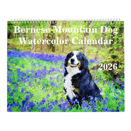 2026 Geschenk voor eigenaren van Bernese Mountain  Kalender (Hoes)