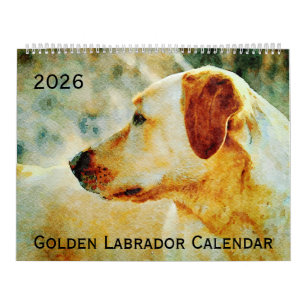 2026 Geschenk voor liefhebbers van gouden Labrador Kalender