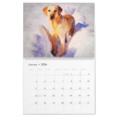 2026 Geschenk voor liefhebbers van gouden Labrador Kalender (Jan 2026)