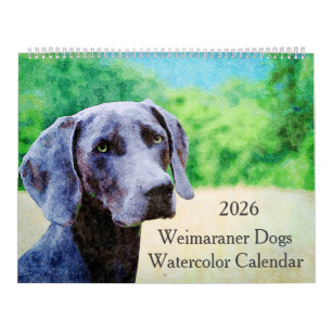 2026 Gespenstige Weimaraner-hondenbezitter-liefheb Kalender