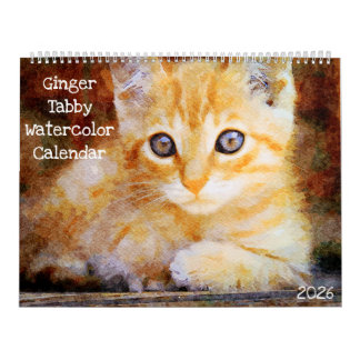 2026 Ginger Tabby Cat Lover Owner Marmalade Cat Kalender