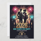 2026 Glamoureus Nieuwjaarsfeest Vuurwerk Kaart (Voorkant)