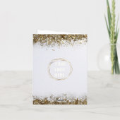 2026 Glitterende Sneeuwvlok Nieuwjaar logo bedrijf Kaart (Achterkant)