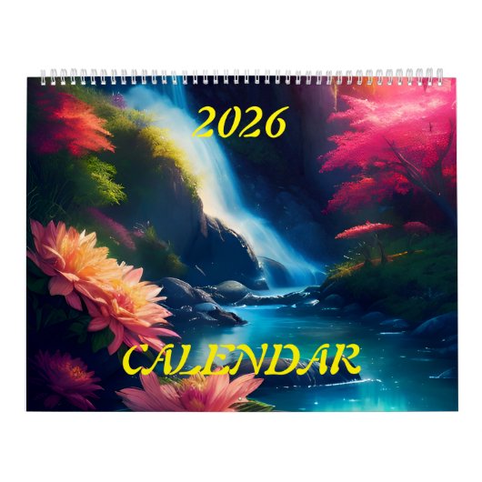 2026 Glorious Gorgeous Waterfall Splendor Kalender (Hoes)