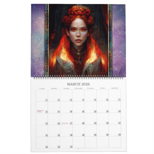 2026 Godinnen Fantasy Art Kalender (Mar 2026)