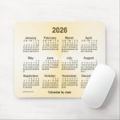 2026 Gold Calendar van Janz Muismat (Met muis)