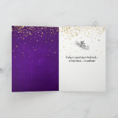 2026 Gold Graduation Laurel Wreath On Purple Kaart (Binnen)