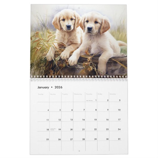 2026 Golden Retrievers Kalender (Jan 2026)