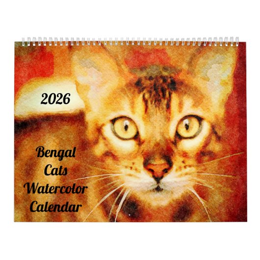 2026 Gorgeous Bengal Cat Owner Lover Gift Kalender (Hoes)
